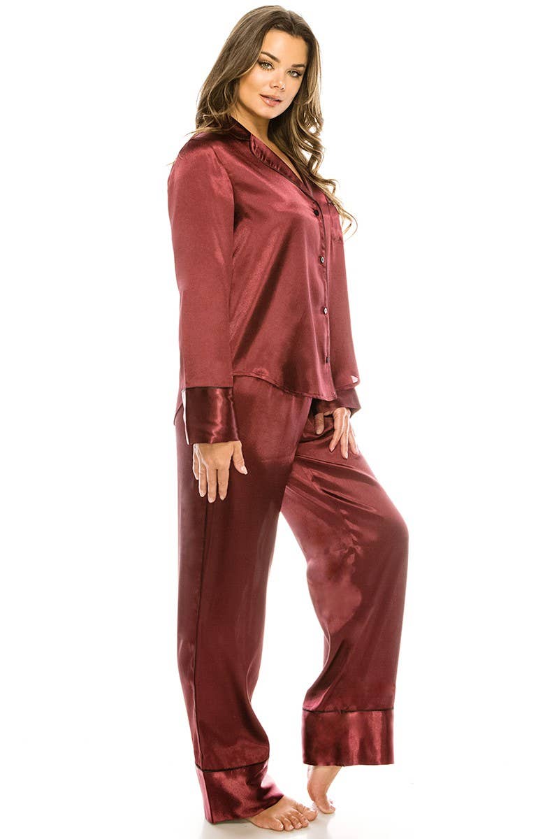 Youmita 2 Pc Satin Pj Set-YM-20183-PJS