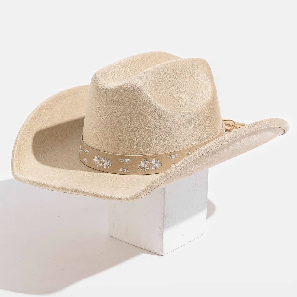 Western Tribal Pattern Band Cowboy Hat