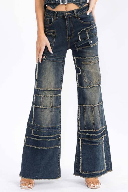 Denim Jeans Wide Legs Pant