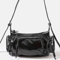 Glossy Leather Multi Pocket Hand Bag