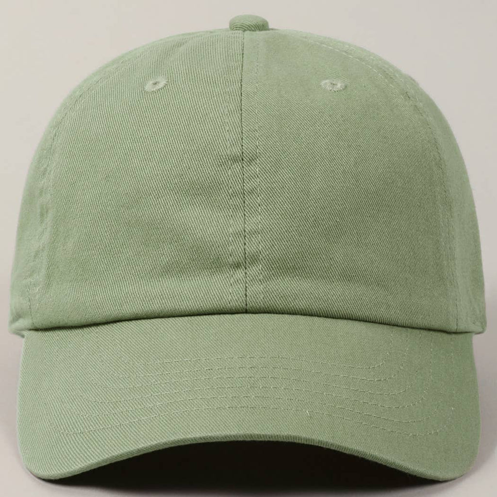 Stone Washed Cotton Solid Color Baseball Cap