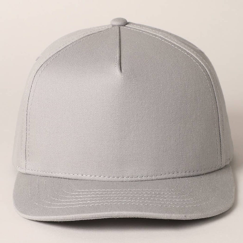 Solid Colored Cotton 5 Panel Baseball Cap