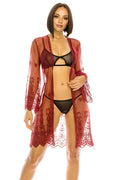 Youmita Mesh & Embroidery Robes - YM-20140-LNG