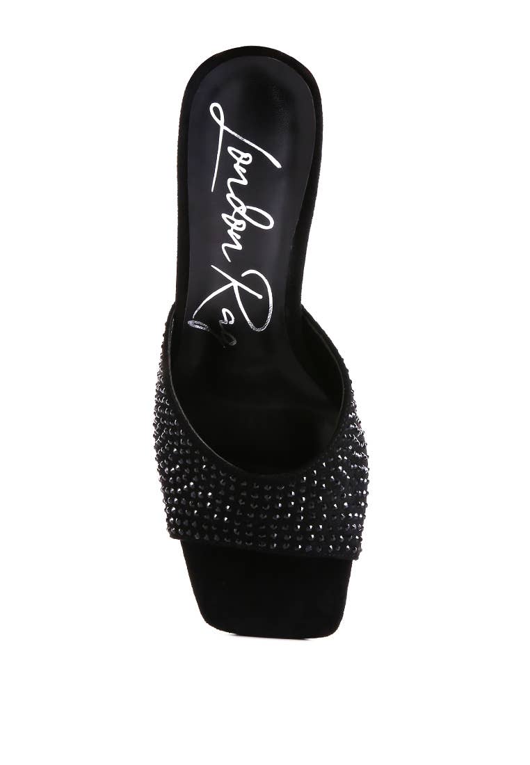 Imprint Diamante Stud Slip On Sandals