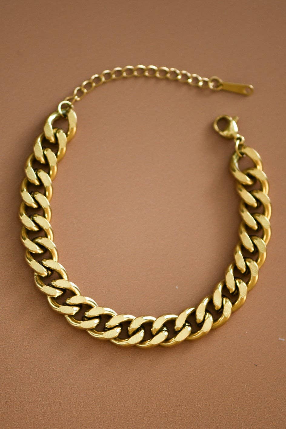 18K Gold Plated Waterproof Stainless Steel Chain Bracelet - 7437
