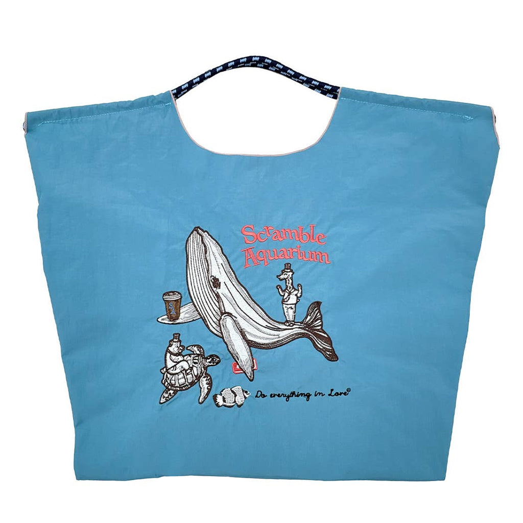 Scramble Aquarium Embroidery Light Weigh Handbag