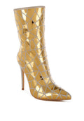 Echostage Rhinestones Embellished Metallic Boots (Copy)