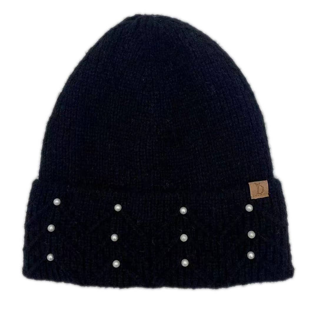 Women's Solid Color Peal Knitted Beanie Hat
