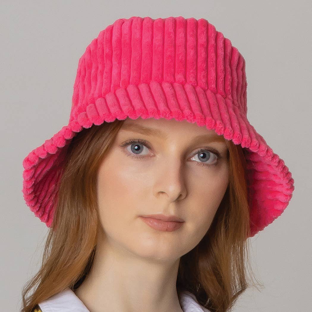 Solid Corduroy Bucket Hat