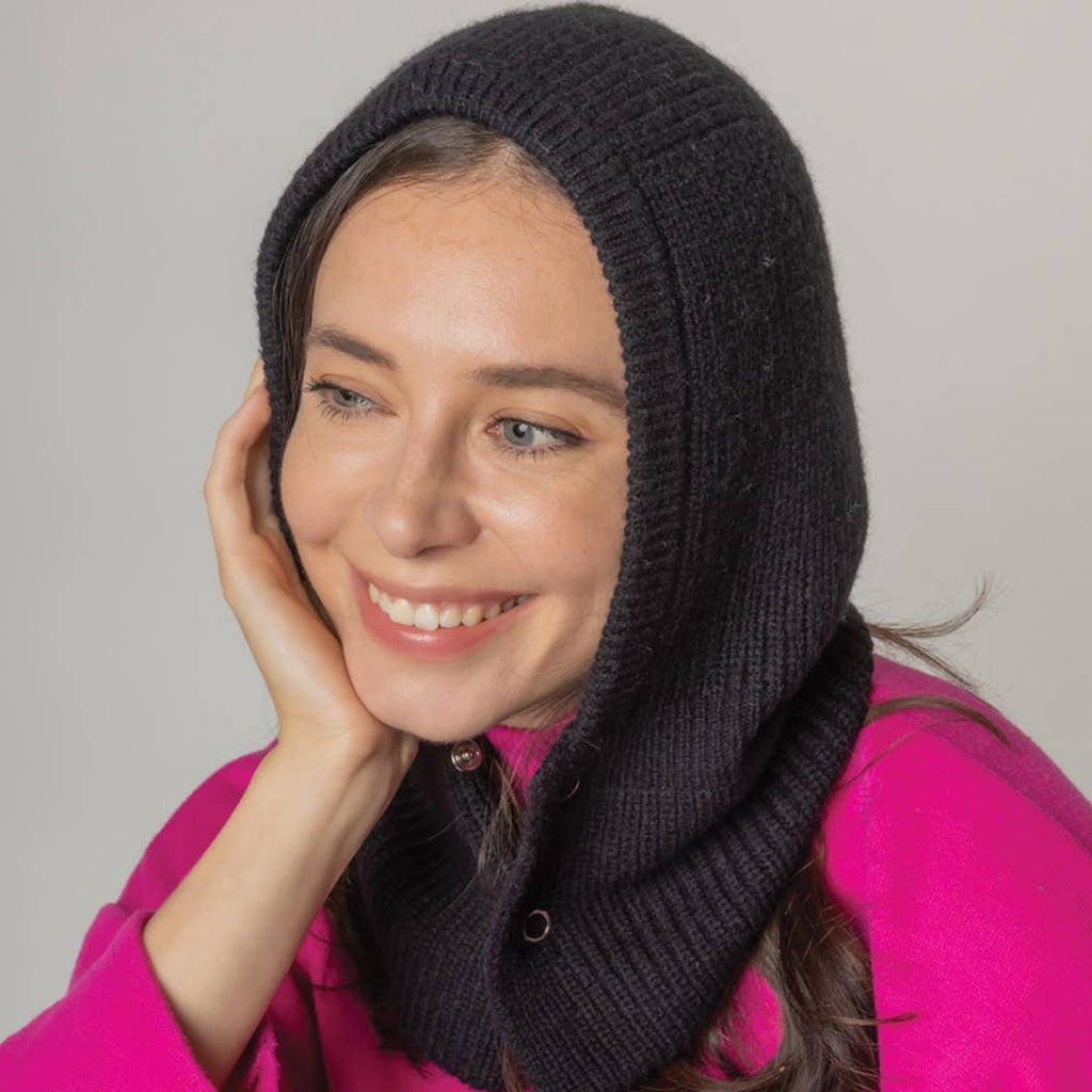 Buttoned Knitted Snood