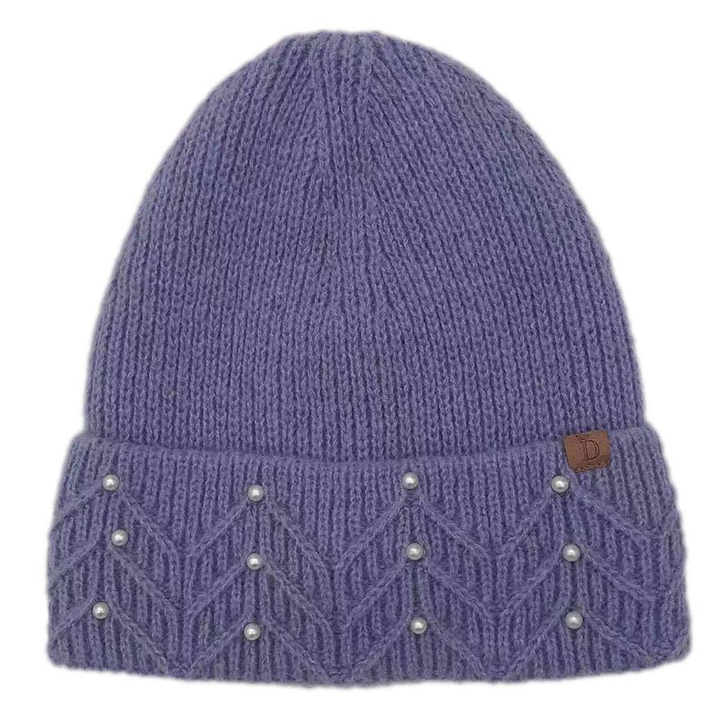 Women's Solid Color Peal Knitted Beanie Hat