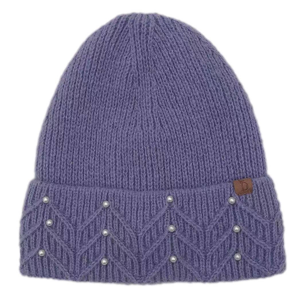 Women's Solid Color Peal Knitted Beanie Hat