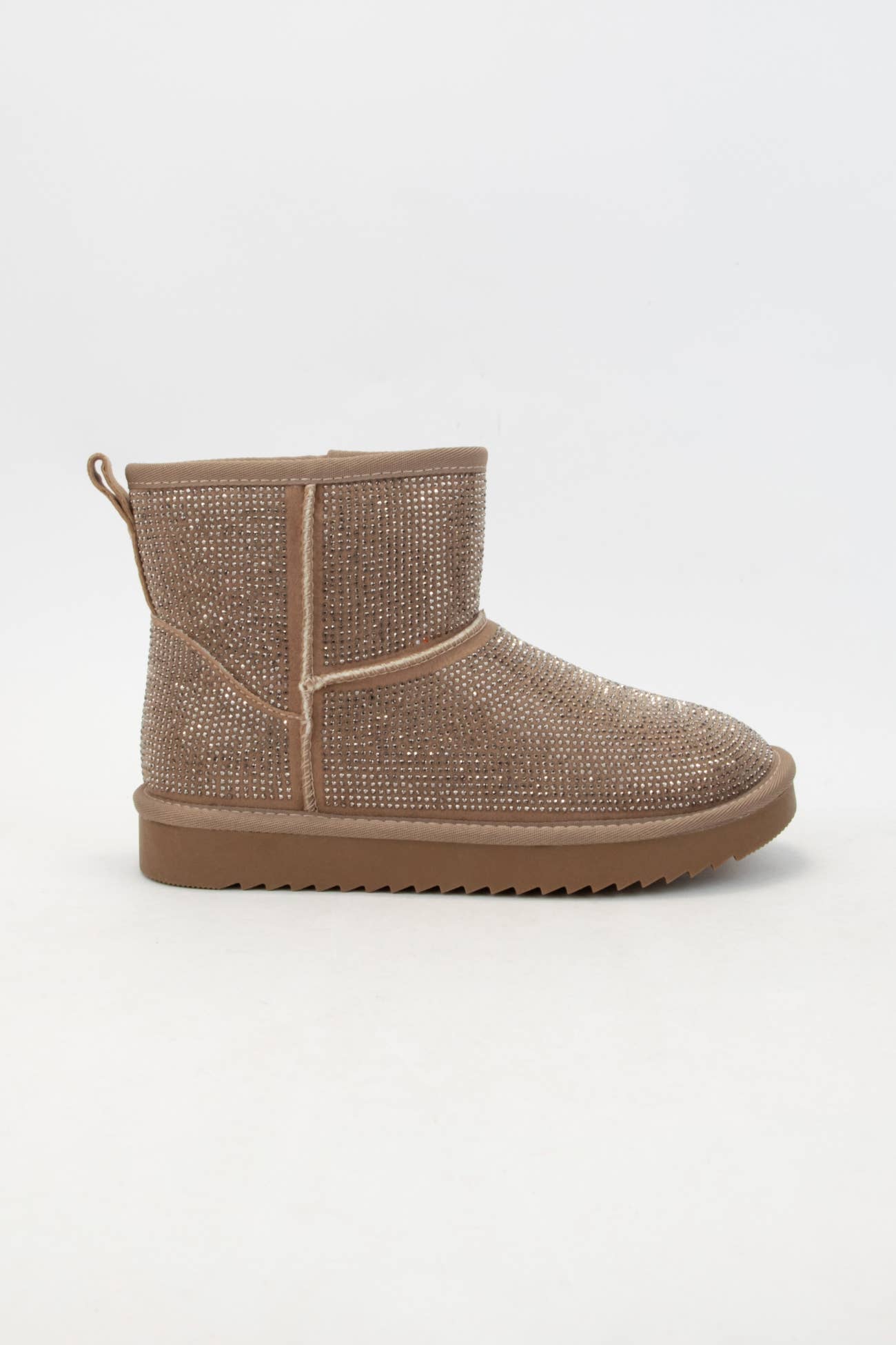 PRESLEY BEDAZZLED GLAM SHERPA BOOTIES