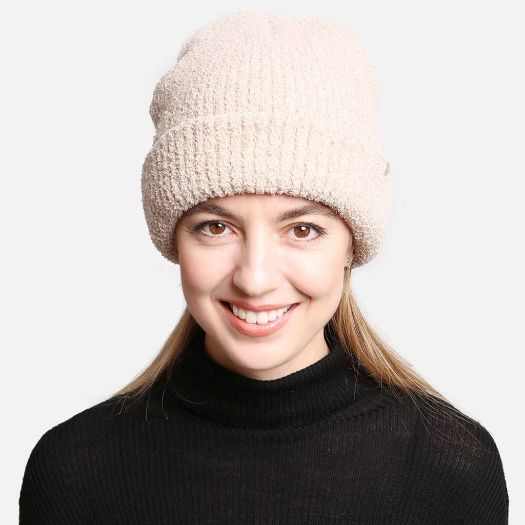 Solid Luxury Soft Double Layered Knitted Beanie