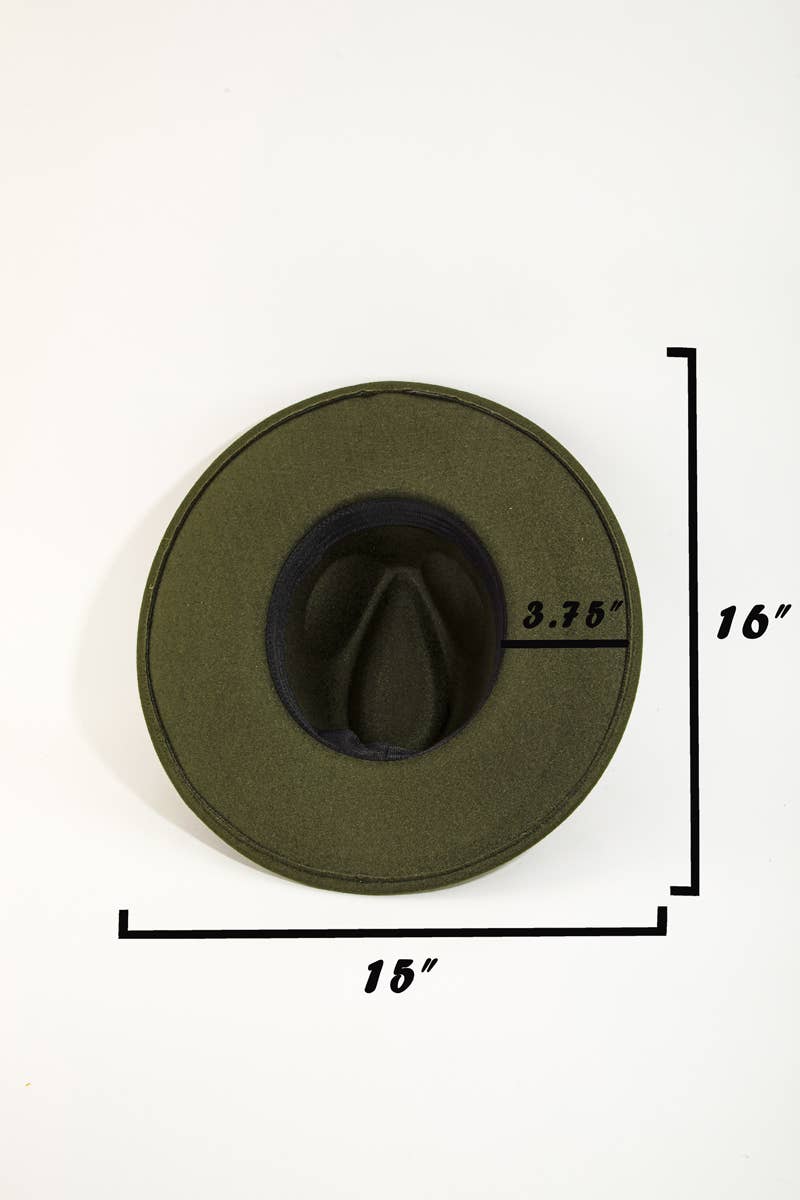 Flat Brim Fedora Fashion Hat