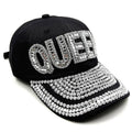 Bold Queen Rhinestone Cap Hat