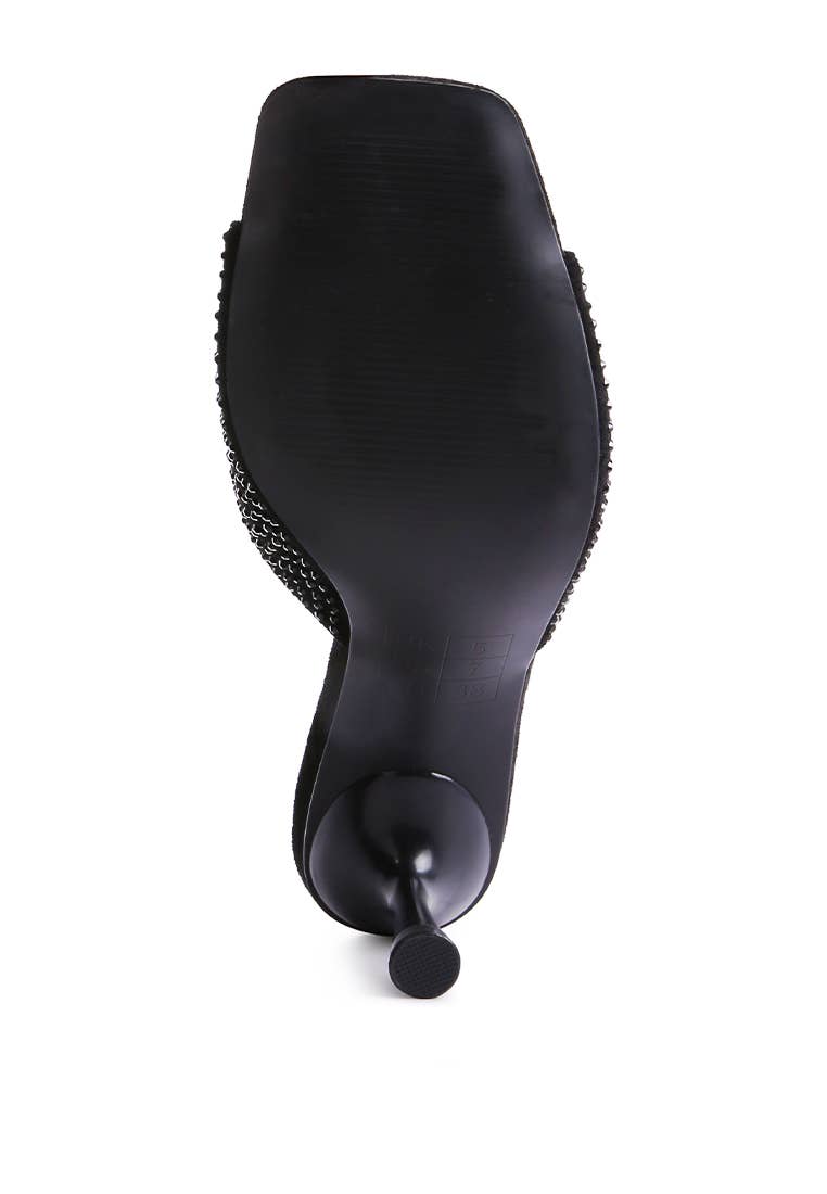 Imprint Diamante Stud Slip On Sandals