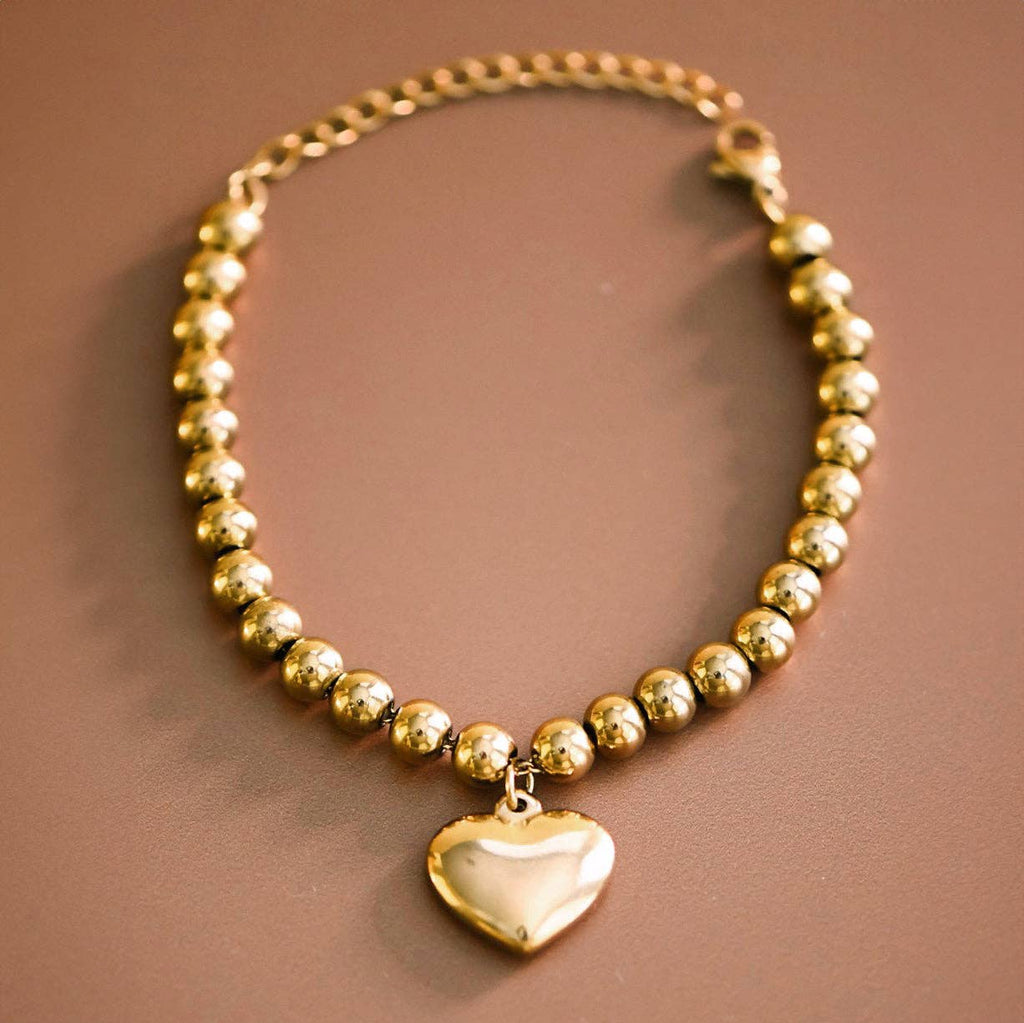 18K Gold Plated Waterproof Stainless Steel Chain Bracelet - 7529