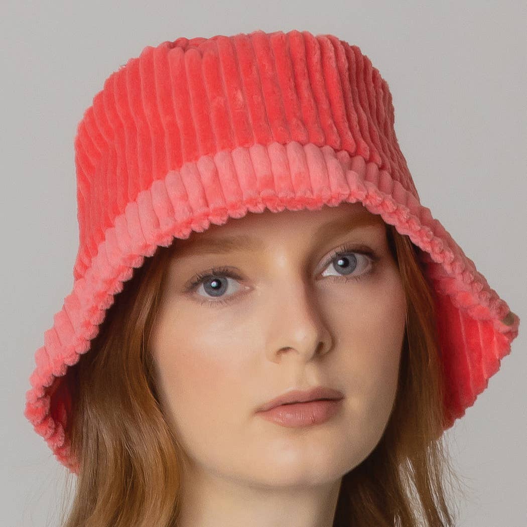 Solid Corduroy Bucket Hat