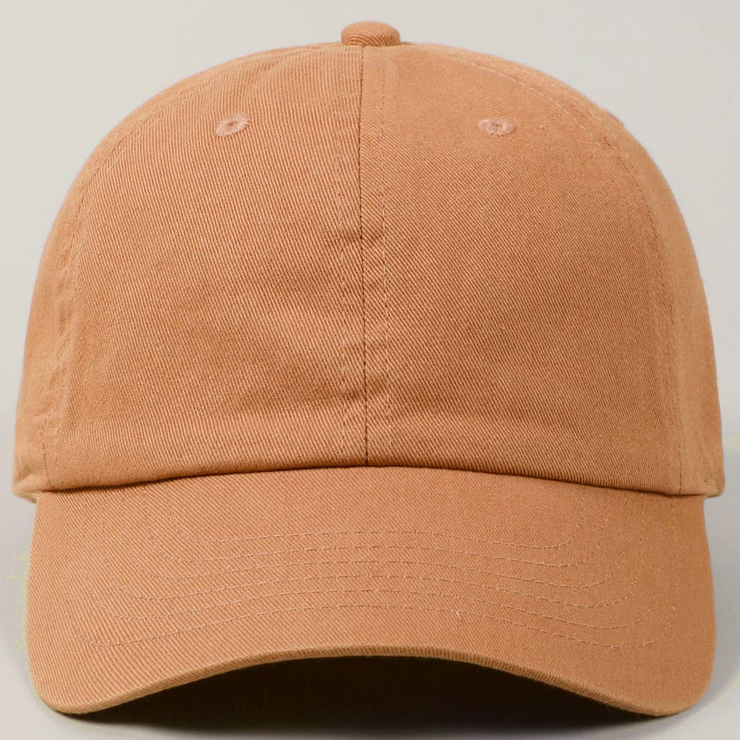 Stone Washed Cotton Solid Color Baseball Cap
