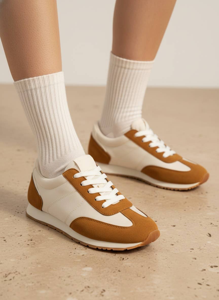 CARRIE Retro Runner Sneakers Color Block Casual Running Shoe