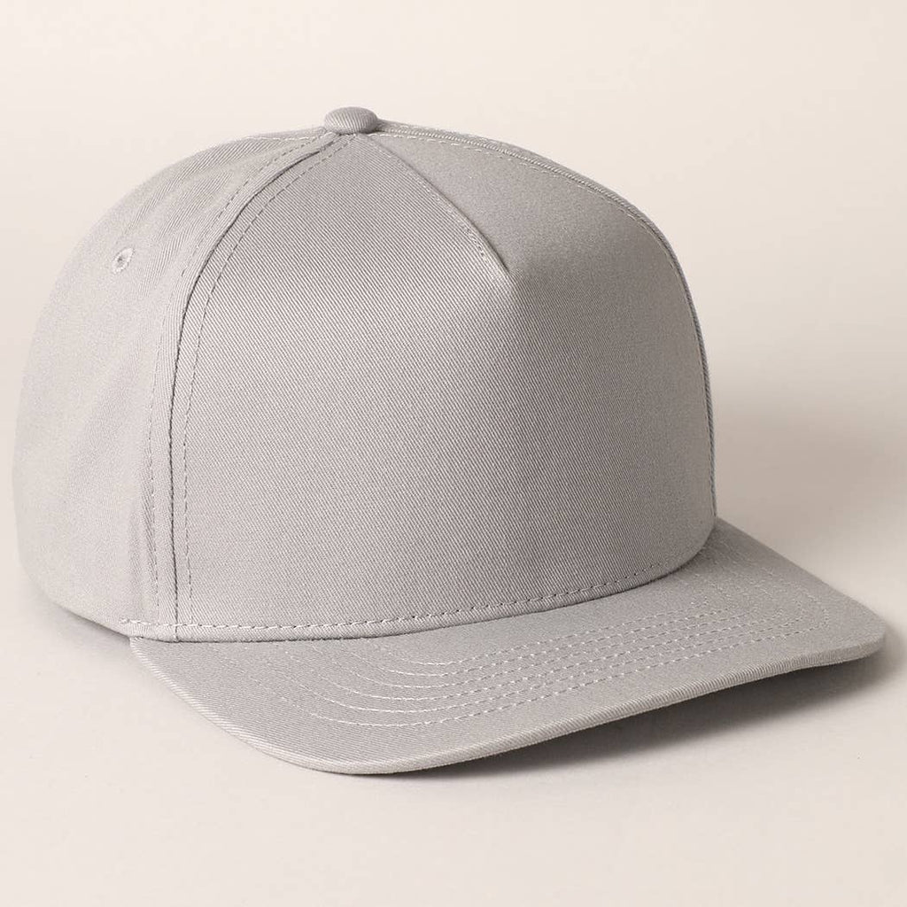 Solid Colored Cotton 5 Panel Baseball Cap