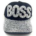Bold BOSS Rhinestone Cap Hat