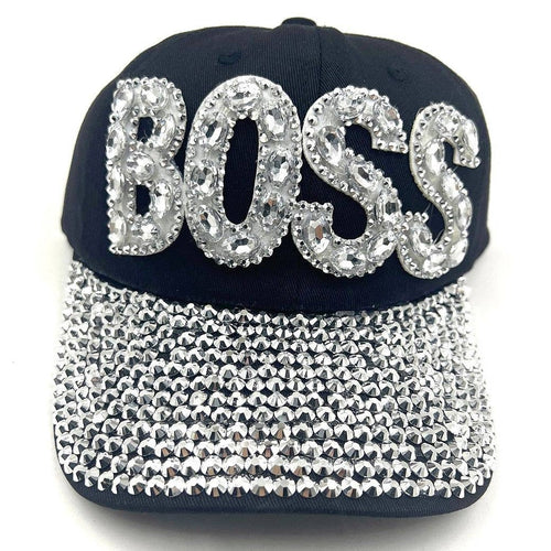 Bold BOSS Rhinestone Cap Hat