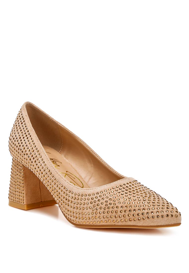 Caspia Rhinestones Embellished Pumps