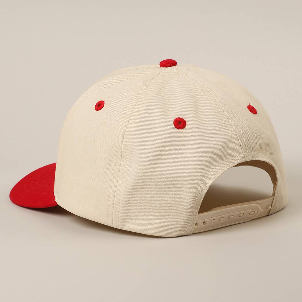 Solid Two-Tone Cotton 5 Panels Baseball Cap