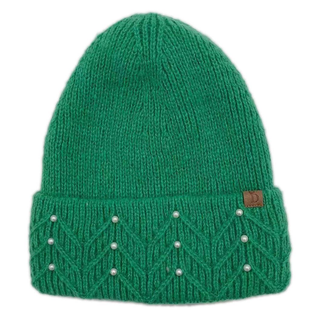 Women's Solid Color Peal Knitted Beanie Hat