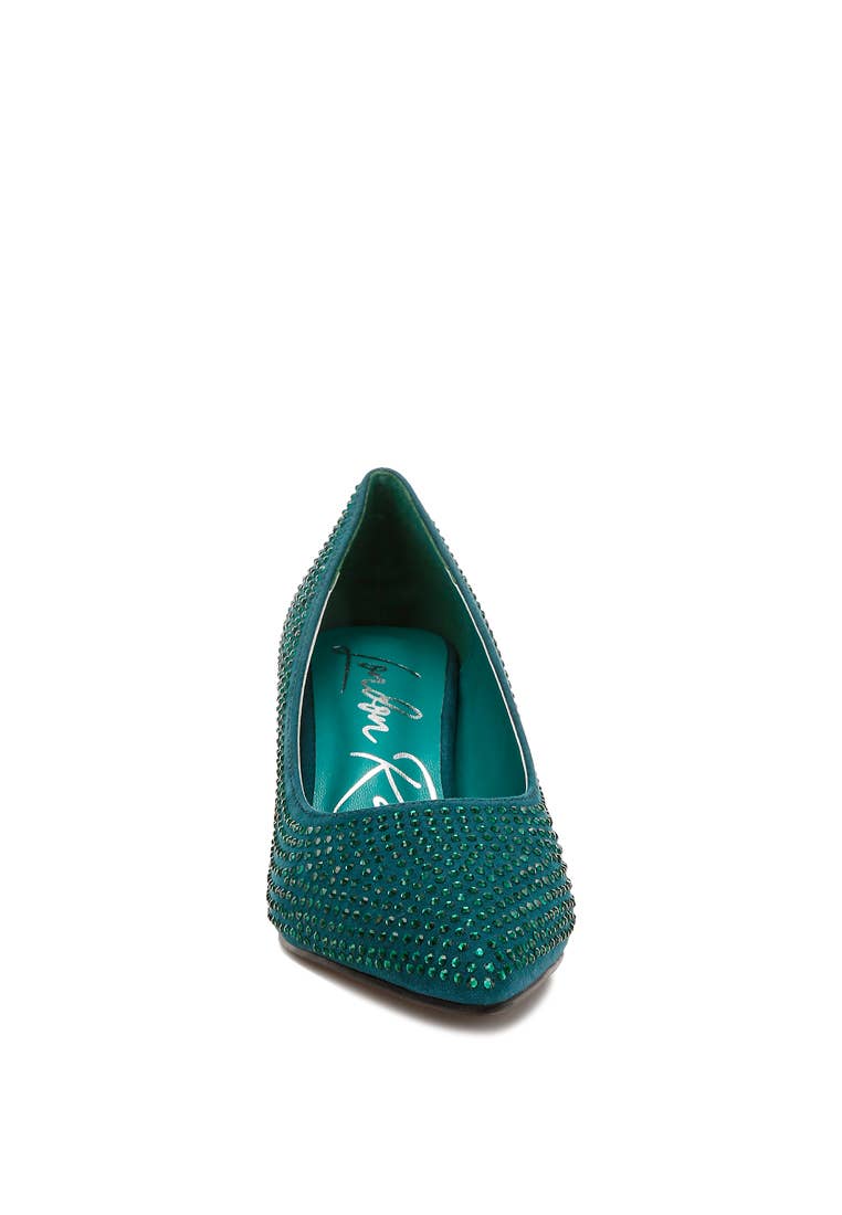 Caspia Rhinestones Embellished Pumps