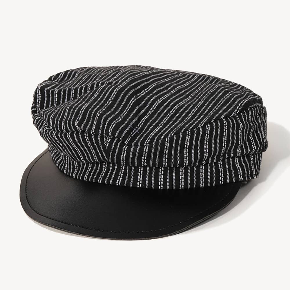 Pin Stripe Cabbie Hat