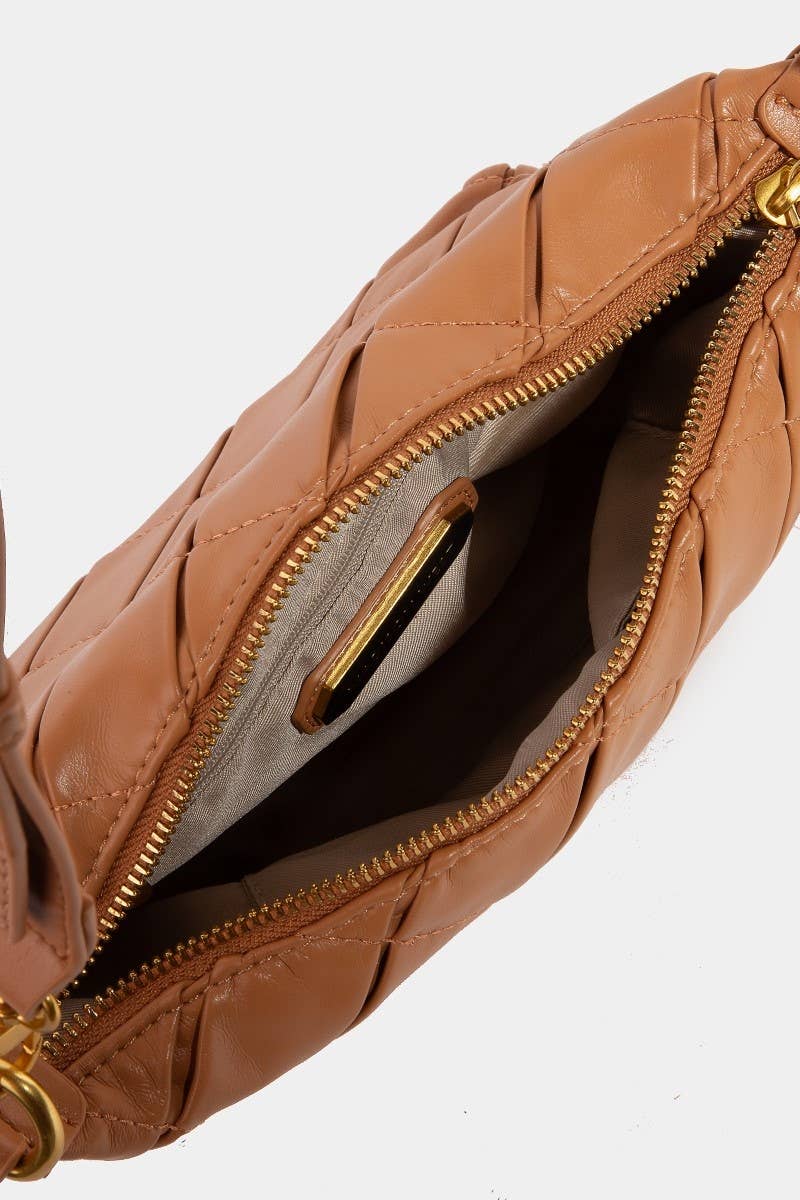 Leather Woven Hand Bag