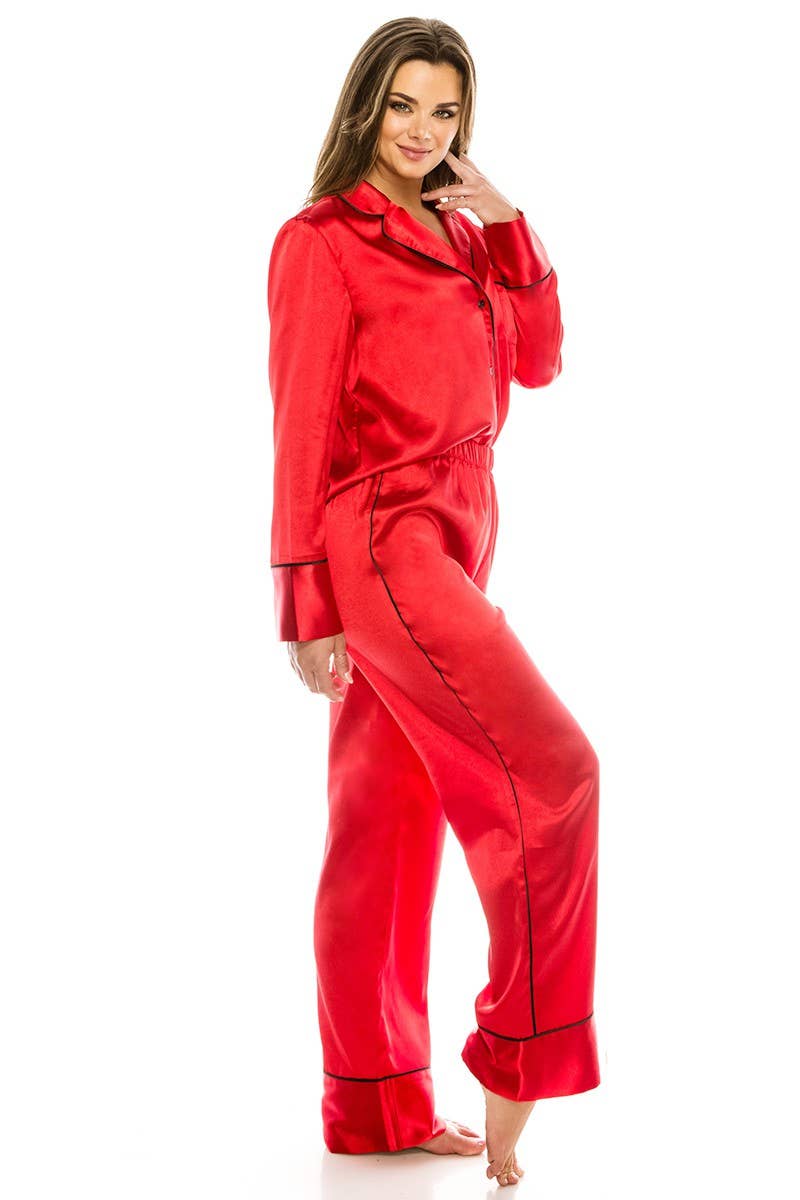 Youmita 2 Pc Satin Pj Set-YM-20183-PJS