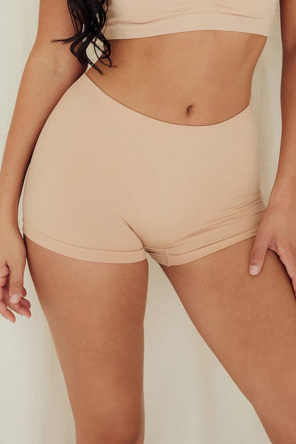 Seamless for No Line Microfiber Full Boyshort-YM-72041M-SMS