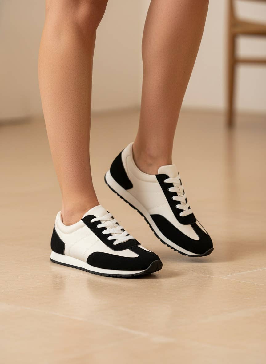 CARRIE Retro Runner Sneakers Color Block Casual Running Shoe