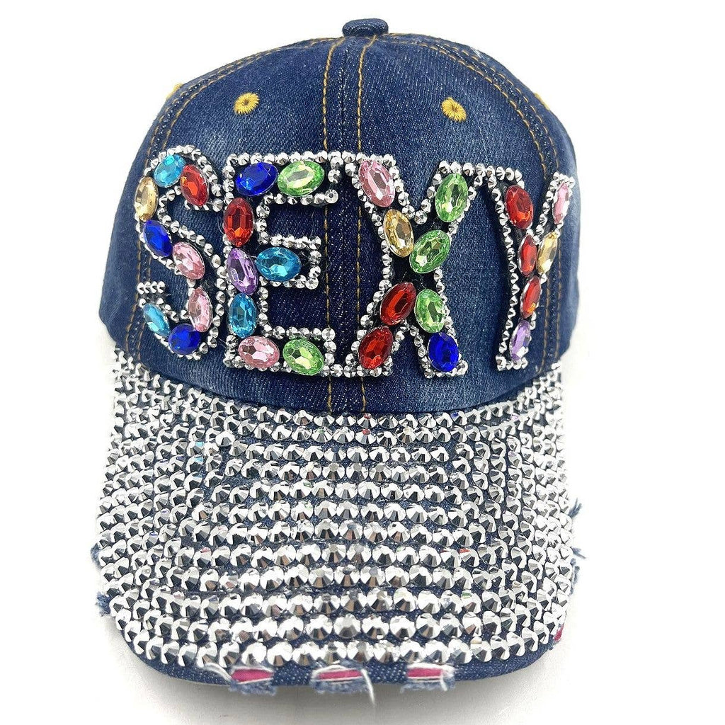 Bold SEXY Rhinestone Cap Hat