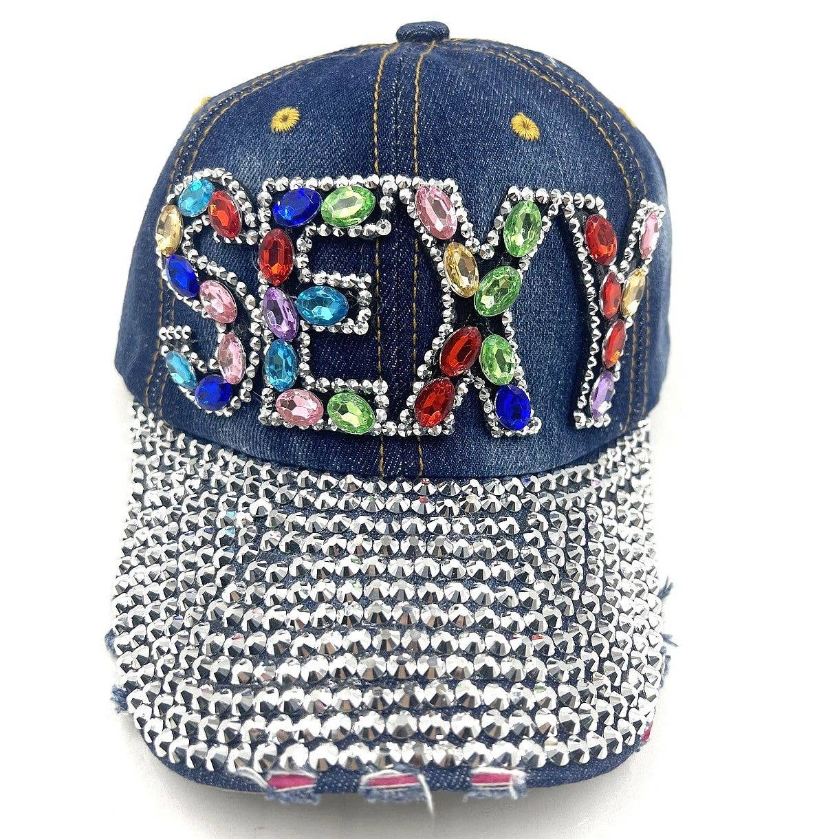 Bold SEXY Rhinestone Cap Hat