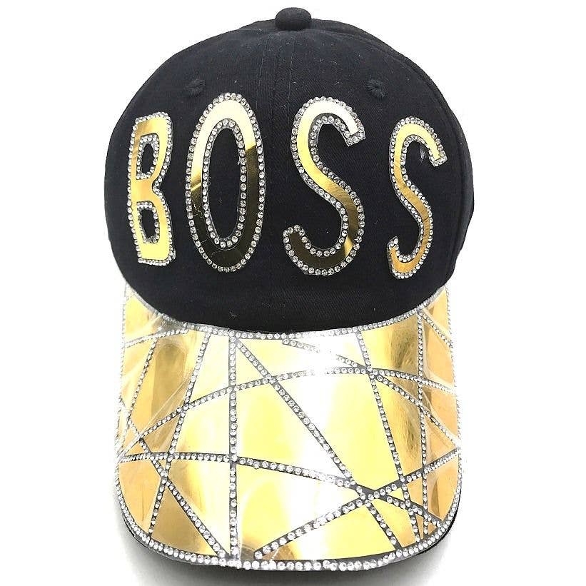 Cybertic Cyberpunk BOSS Rhinestone Cap Hat