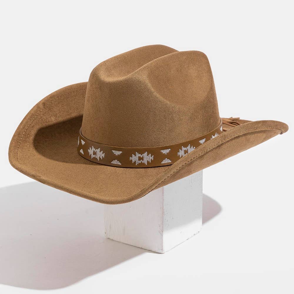 Western Tribal Pattern Band Cowboy Hat