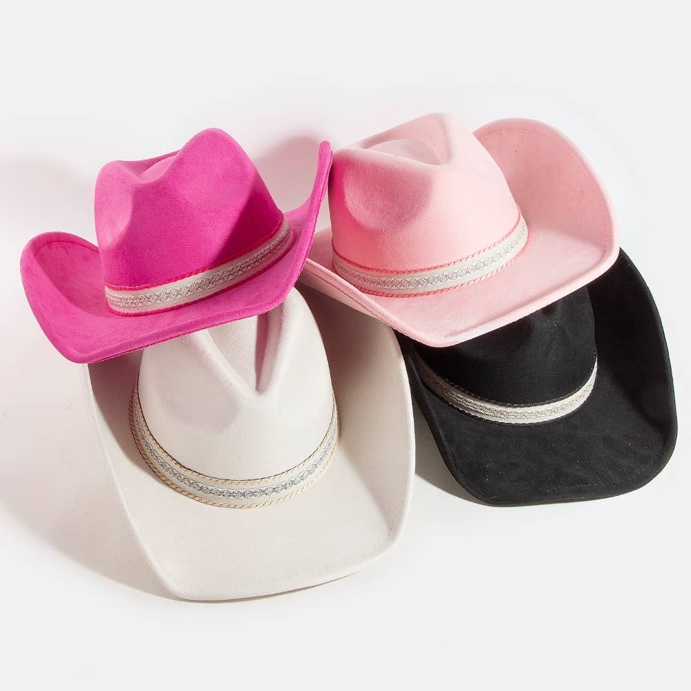 Zig Zag Pattern Band Cowboy Hat