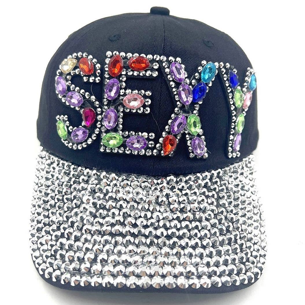 Bold SEXY Rhinestone Cap Hat
