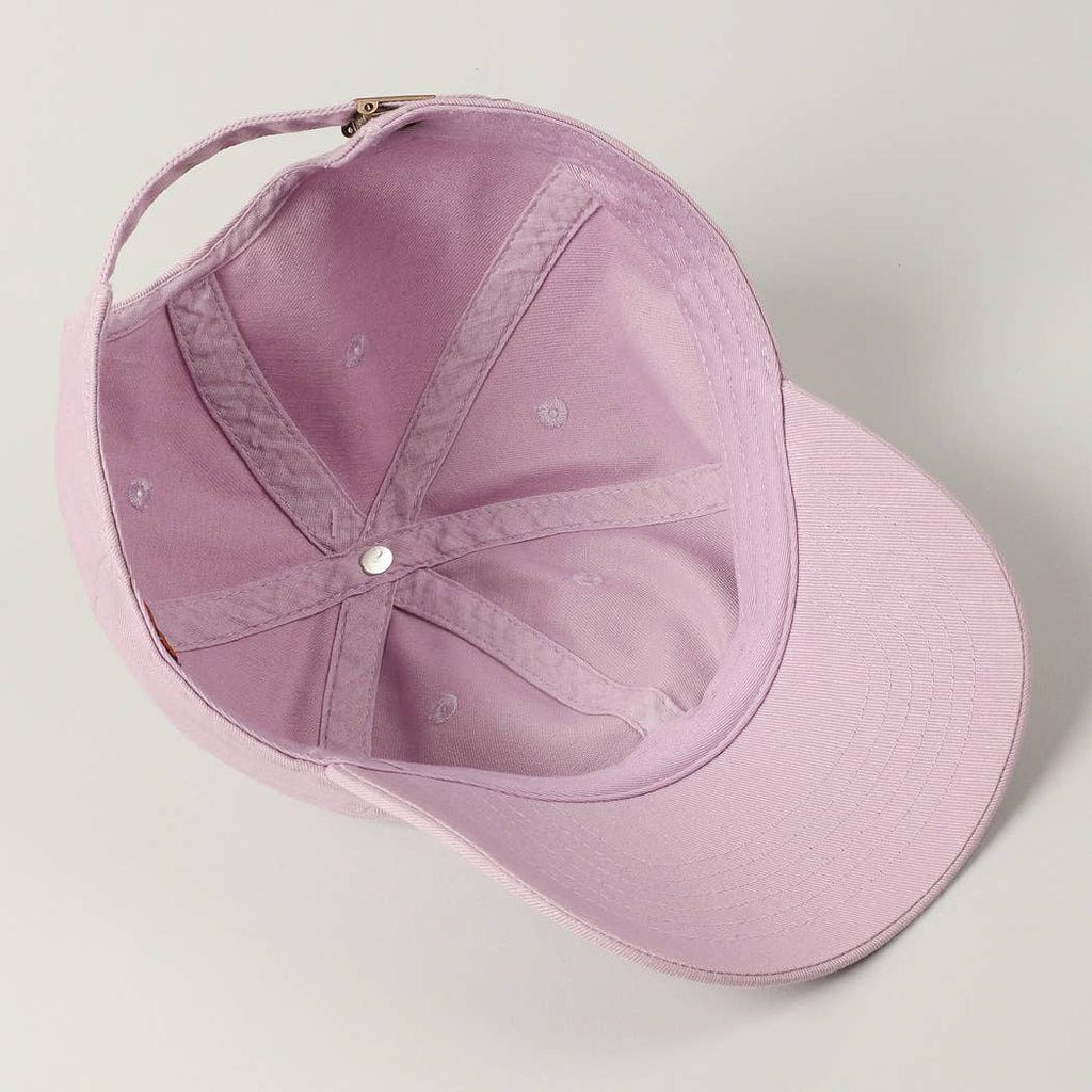 Stone Washed Cotton Solid Color Baseball Cap