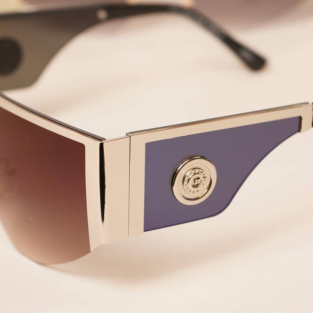 Assorted Acetate Shield Fashion Sunglasses