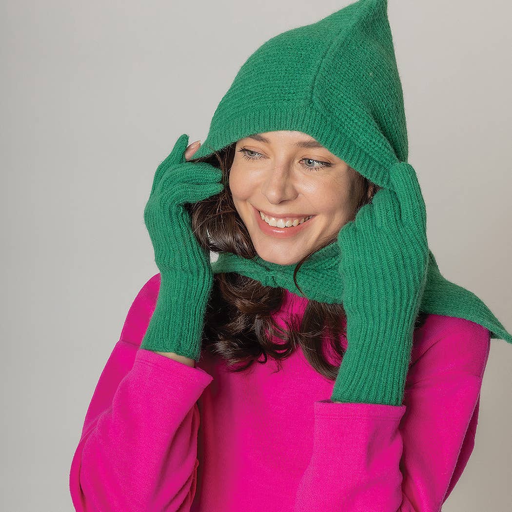 Solid Ribbed Knit Gloves