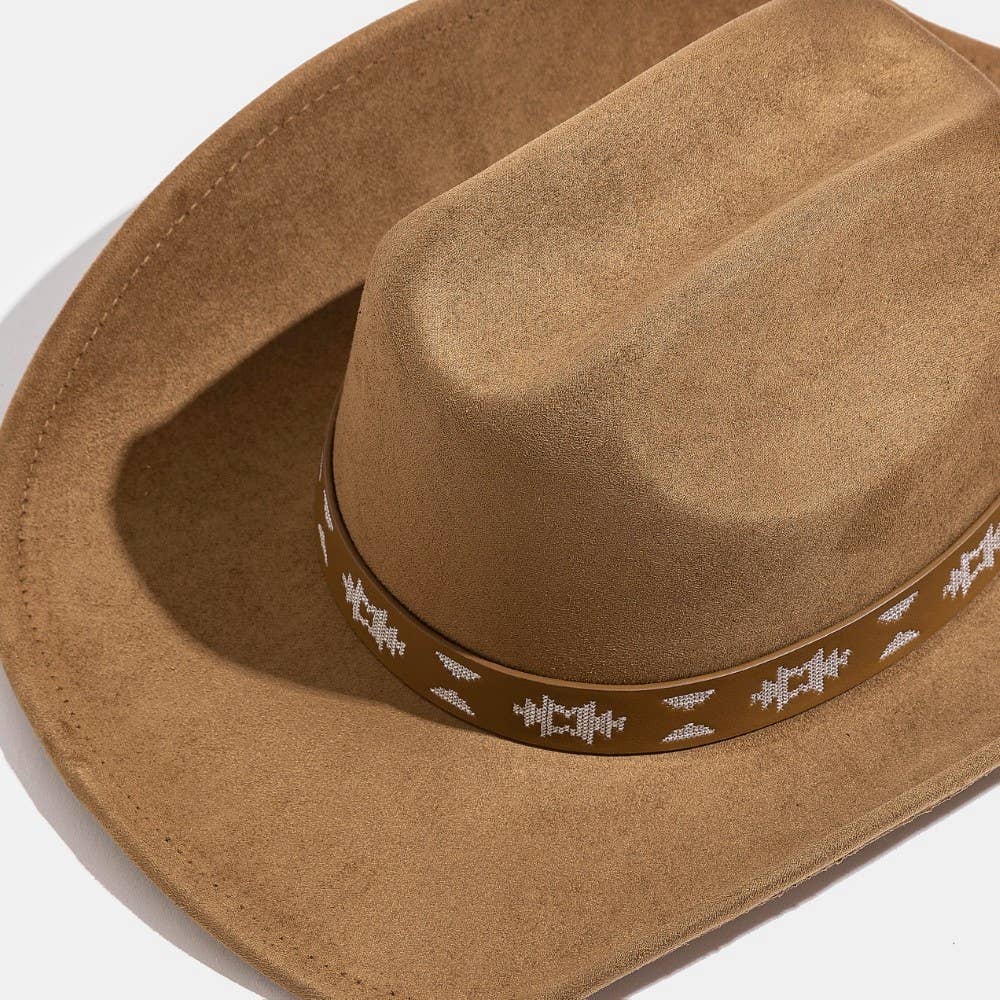 Western Tribal Pattern Band Cowboy Hat