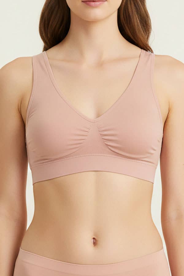 Comfortable  Microfiber Fabric Seamless Bra-YM-SB-72147