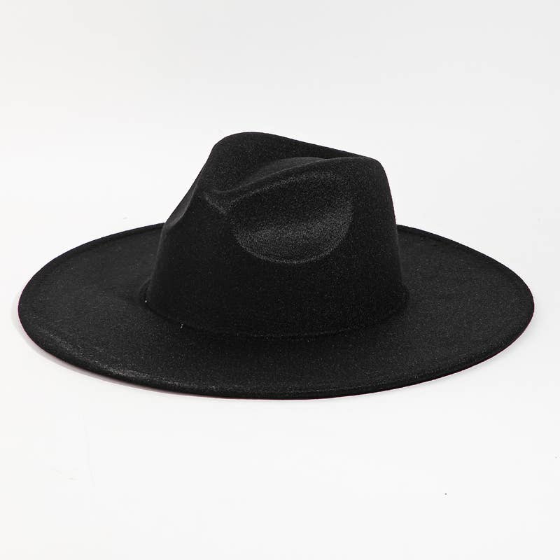 Flat Brim Fedora Fashion Hat