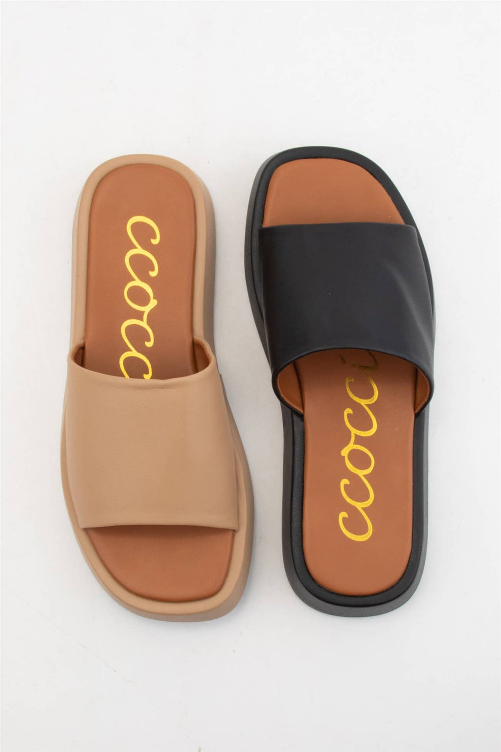 TOVE Minimal Platform Slide Sandals with Clean Everyday Desi